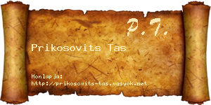 Prikosovits Tas névjegykártya